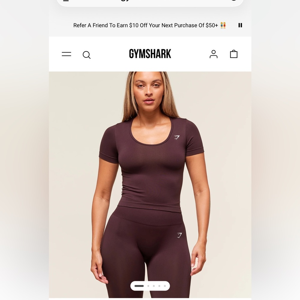 Gymshark Everyday Seamless Leggings (burgundy)